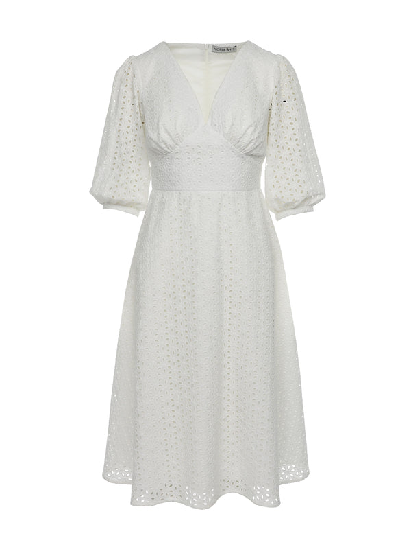 Rochie din bumbac broderie anglaise  Abela